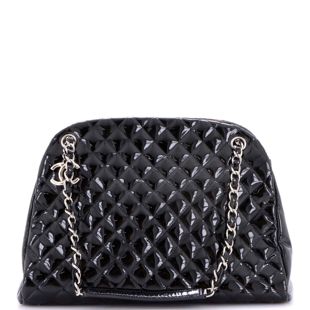 Chanel Large Just Mademoiselle Bag Quilted Patent